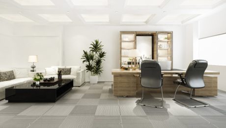 Commercial vinyl tile Melbourne installed in modern office environment