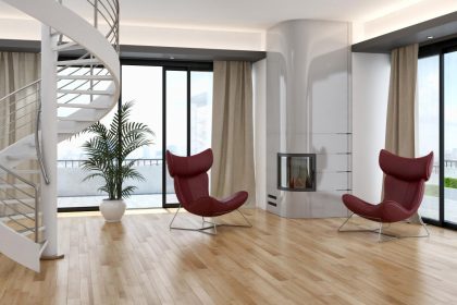 Engineered timber floor installed in modern residential interior