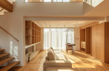 Engineered timber floor installed in modern residential living area