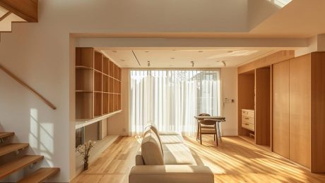 Engineered timber floor installed in modern residential living area