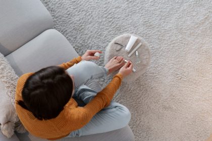 Wool carpet Melbourne installed in modern bedroom interior