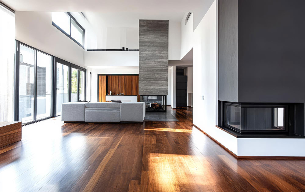 engineered timber flooring in Brighton Melbourne luxury home