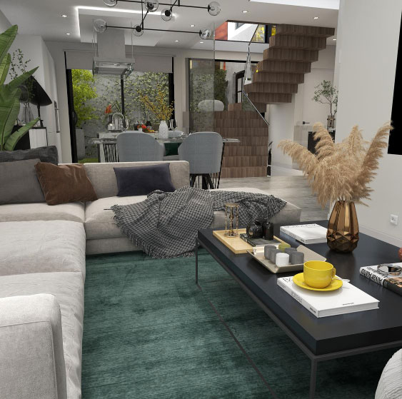 Engineered timber flooring in a Brighton luxury home