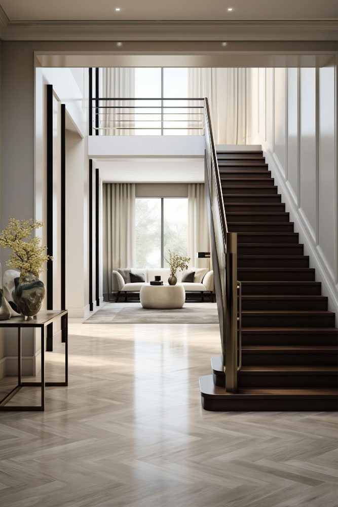 Hybrid and vinyl flooring in a modern St Kilda apartment