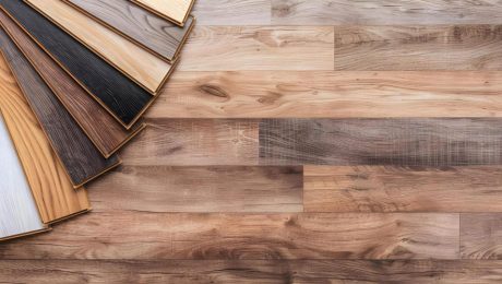 laminate floor in modern living room interior