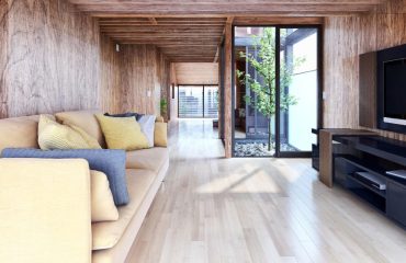 Hybrid-Flooring-for-Waterproof-Timber-Look-Interiors Hybrid flooring installed in a modern timber-look interior