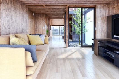 Hybrid flooring installed in a modern timber-look interior