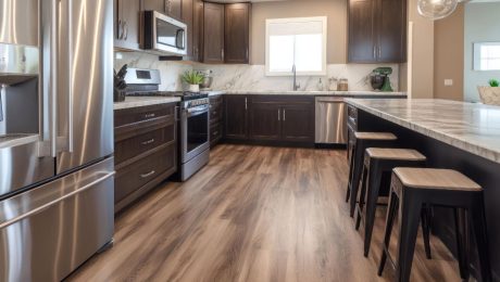 Non-Slip-Vinyl-Flooring-for-Modern-Kitchens Non-slip vinyl flooring installed in a modern Melbourne kitchen