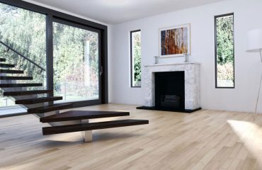 Solid timber flooring installed in a modern interior space