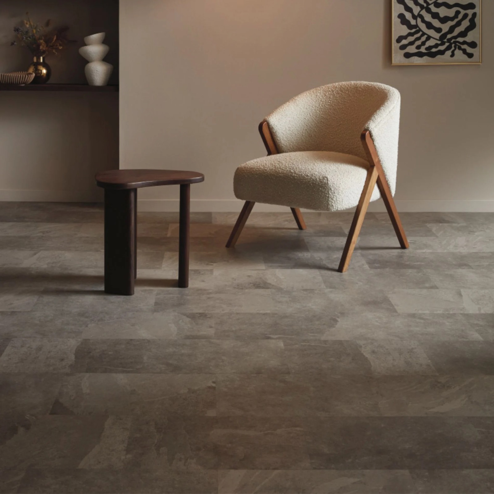 Residential vinyl tile flooring installed in a modern Melbourne home